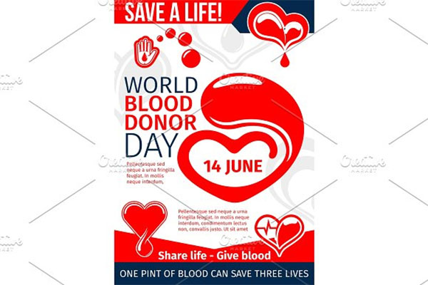 Donate Blood and Save Life Medical Banner Design