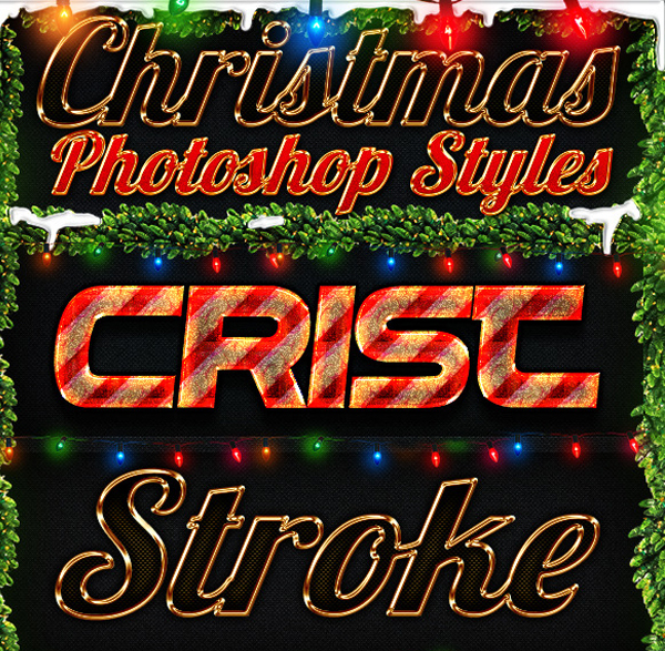 Editable Christmas Photoshop Styles