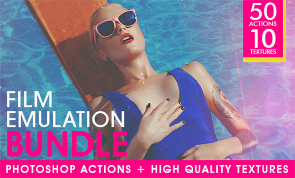 Film Emulation Actions and Textures Bundle