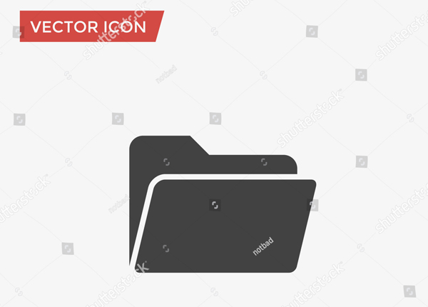 Flat Style Folder Icon