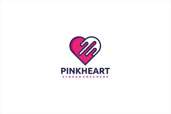 Free Pink Heart Logo