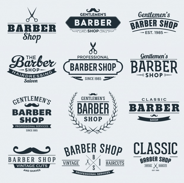 Free Vector Barber Logo Collection 