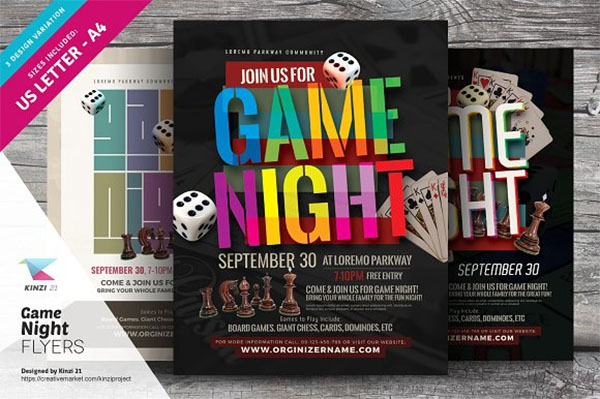 Game Night Flyer Templates