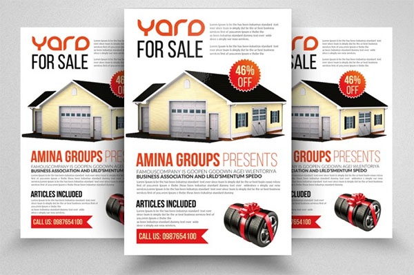 Garage For Sale Promo Flyer Template