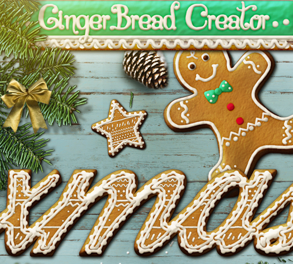 Gingerbread Christmas Style for Photoshop