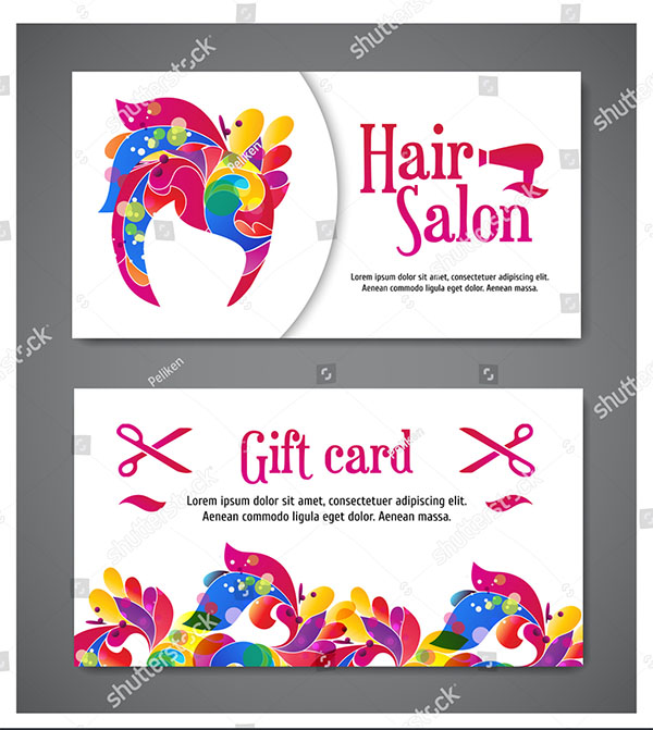 Hair Salon Gift Card Template