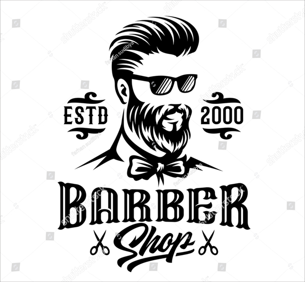 Hairstyle Man Barbershop Logo