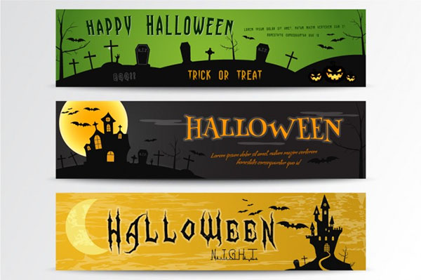 Halloween Vintage Labels & Banners