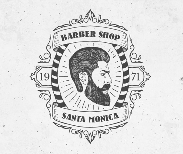 Free Hand Drawn Barber Shop Logo