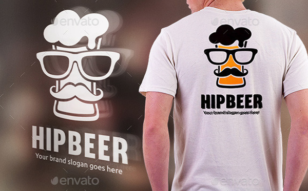 Hip Beer Drink Logo
