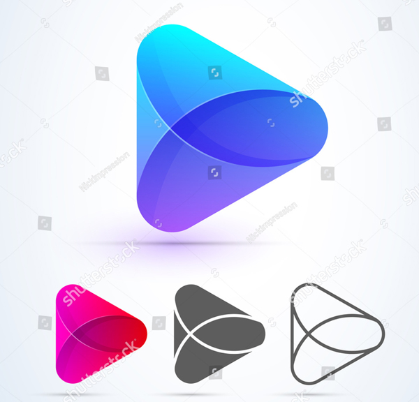 Abstract Triangle Design Logo