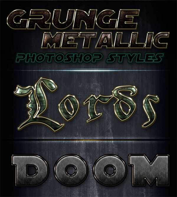 Metallic Grunge Photoshop Styles