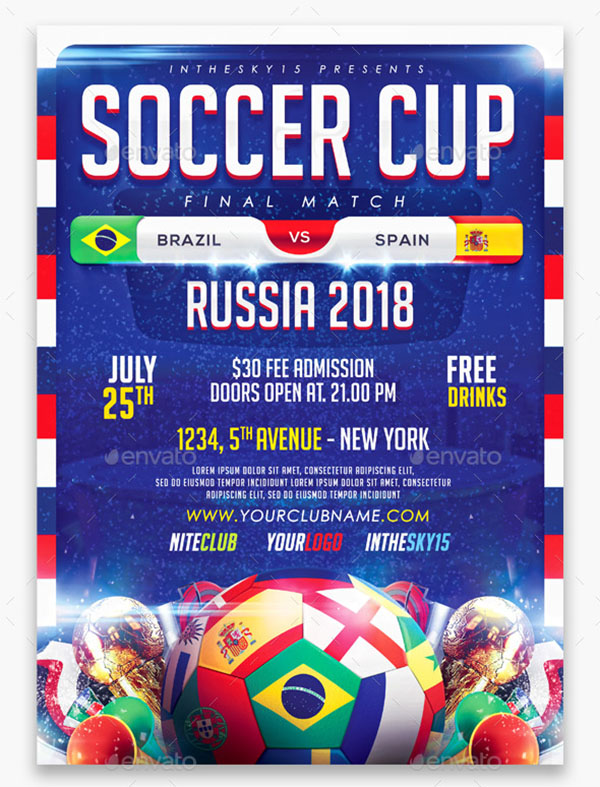 Soccer Cup Event Flyer Template