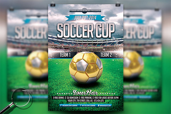 Soccer Cup Modern Flyer Template