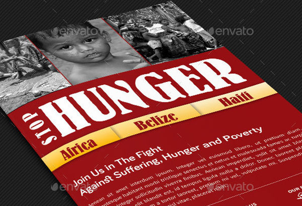 Stop Hunger Charity Brochure Template