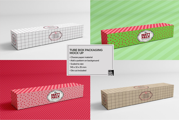 Tube Box Packaging Mockup