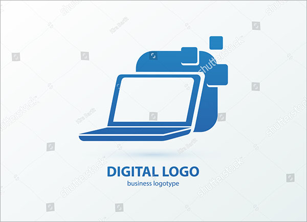 Abstract Computer Repair Vector Logo Template