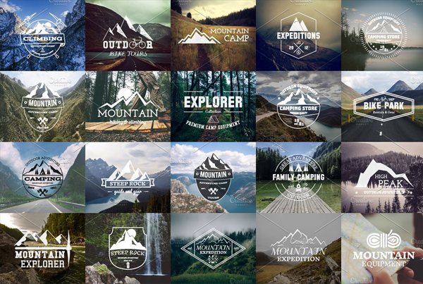 Adventure Badges and Travel Logos