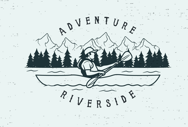 Adventure Riverside Logo Template