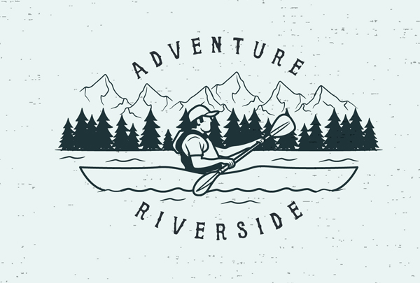 Adventure Riverside Logo Template