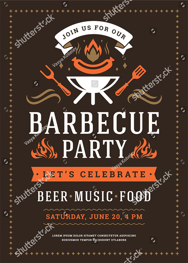 Barbecue Weekend Party Flyer