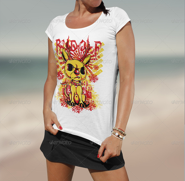 Beach T-Shirt Mock Up