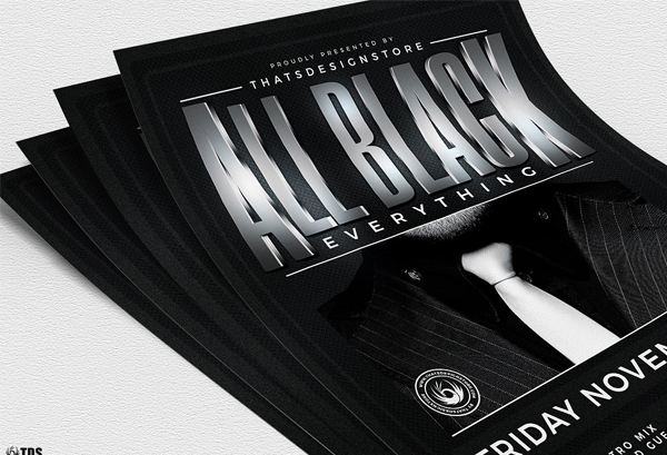 Black Party Flyer Design Template