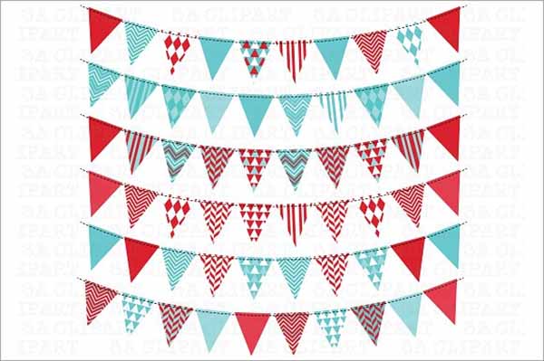 Bunting Banner Clipart Collection Set