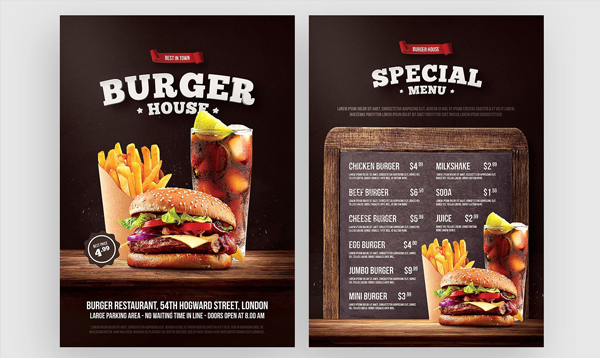 Burger Flyer Photoshop Template