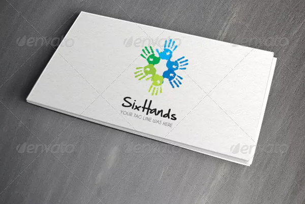 Colorful Hands Logo Template