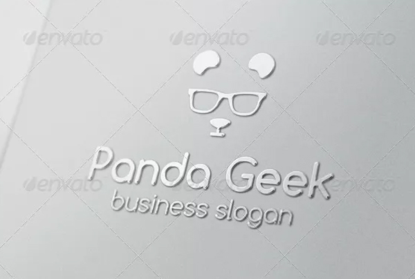 Panda Geek Logo Template