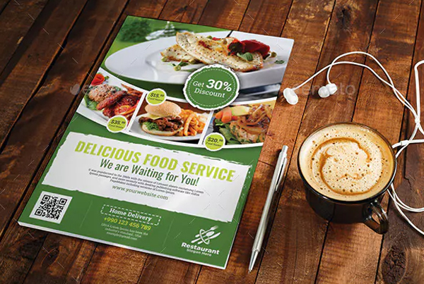 Delicious Food Service Flyer Template