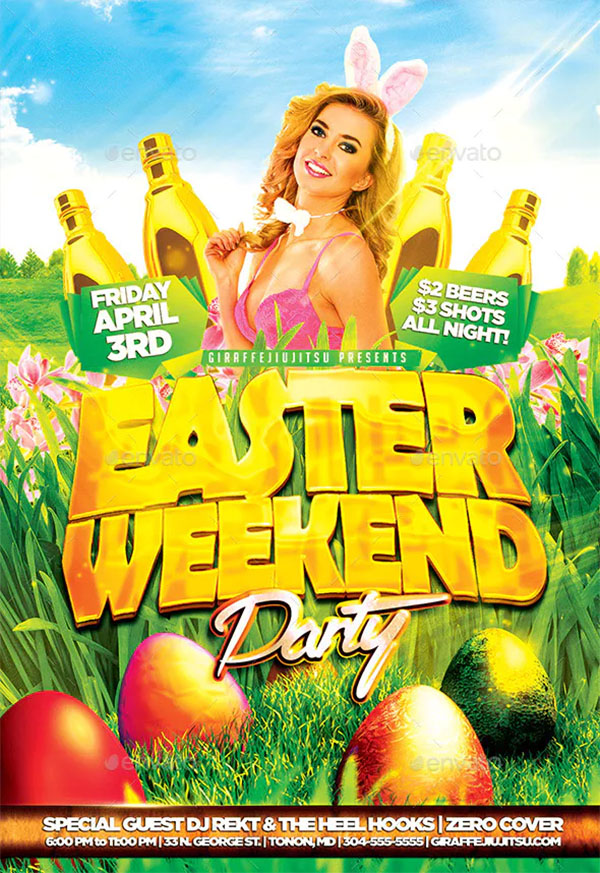 Easter Weekend Party Flyer Template