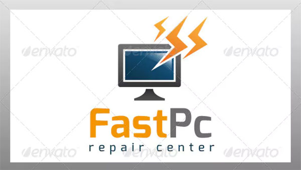 Fast Computer Logo Template