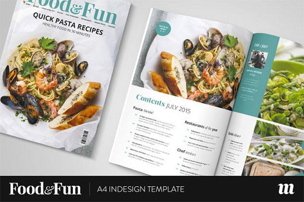 Food & Fun Magazine InDesign Template