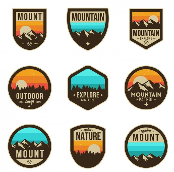 Free Colorful Adventure Badges 