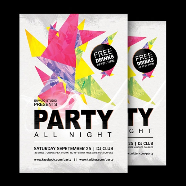 Free PSD Party Design Template