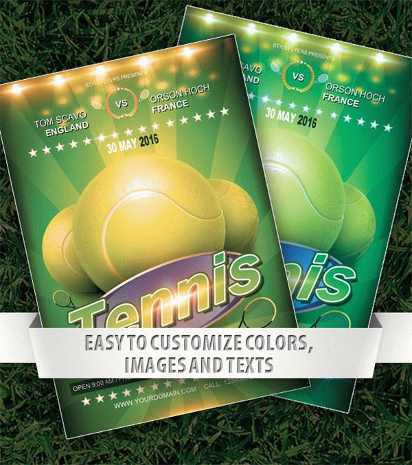 Free PSD Tennis Flyer Template