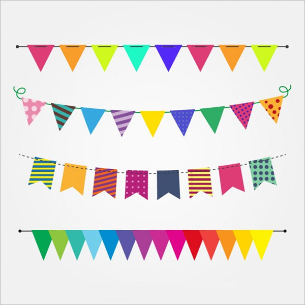 Free Vector Colorful Bunting Clipats