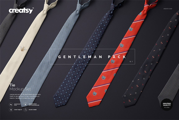 Gentleman Tie Mockup Set