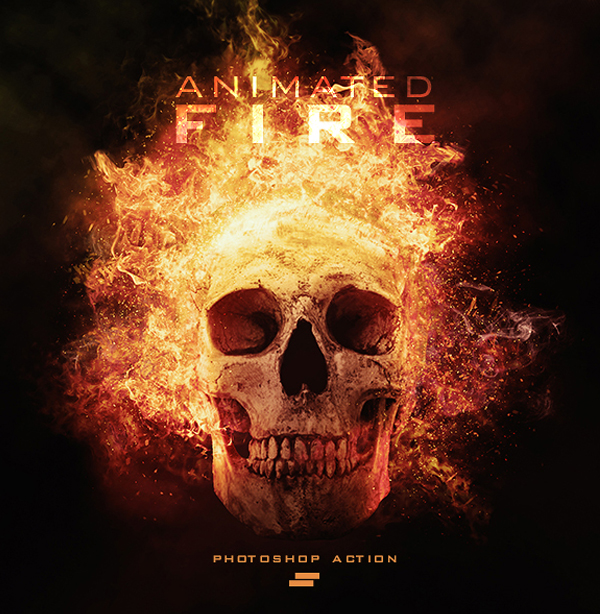 GIF Animated Fire Photoshop Action