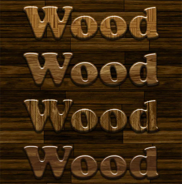 Glossy Wood Photoshop Styles