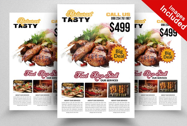 Grill Restaurant Food Flyer