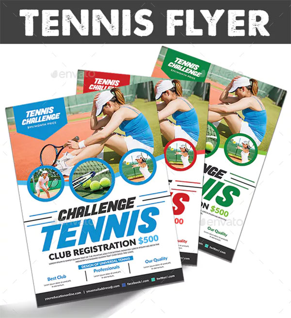 Modern Tennis Flyer Template