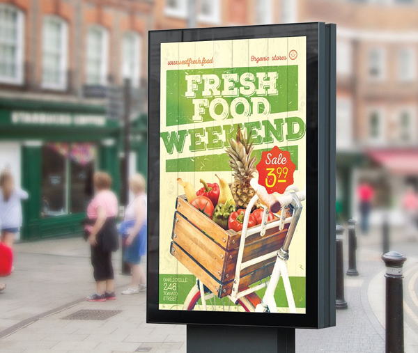 Organic Food Flyer & Poster Template