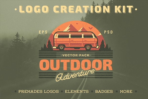 Outdoor Adventure Logo Creation Kit