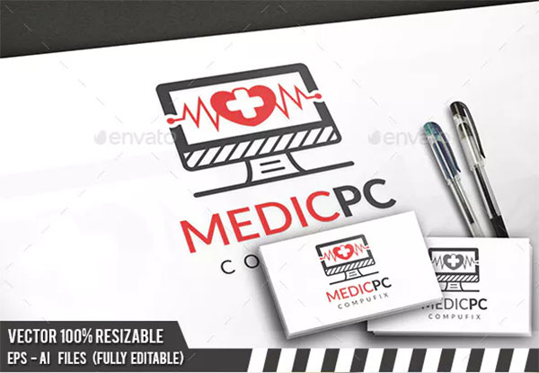 PC Medic Logo Template Design