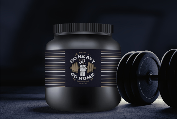 Protein Container Bottle Mockup