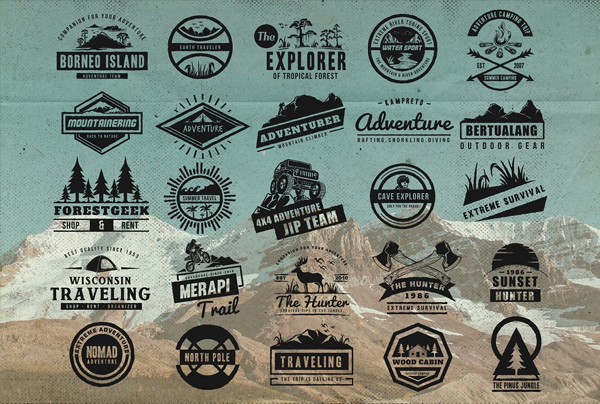 Retro Adventure Logo Template