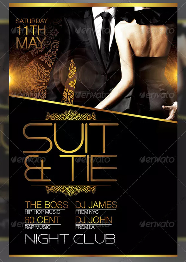 Tie and Suit Flyer Templates